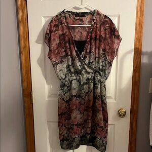 The Limited Pink/GrayBrown Floral Dress